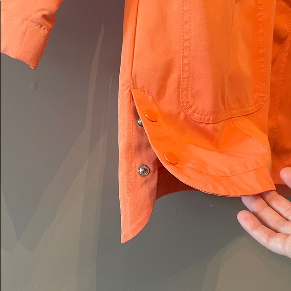 Talbots Orange Hooded Rain Coat with Hood - Size Mp - Picture 8 of 10